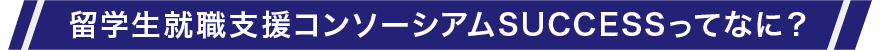 留学生就職支援コンソーシアムSUCCESSってなに？